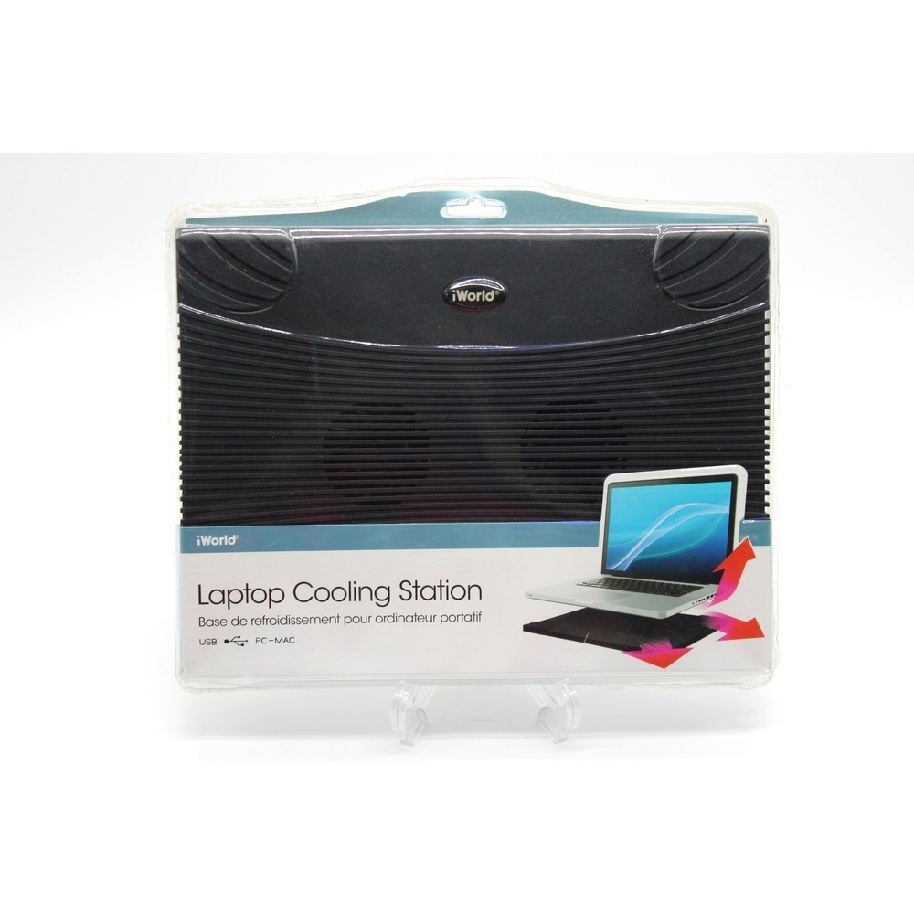 iWorld Laptop Cooling Station - SEALED Brand New! Dual Fans, Slim Design